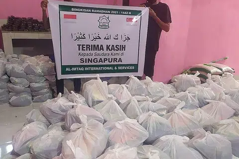 SIAP UNTUK DIAGIH: Sumbangan orang ramai yang dikendalikan oleh Al-Imtaq. - Foto Al-Imtaq International & Service