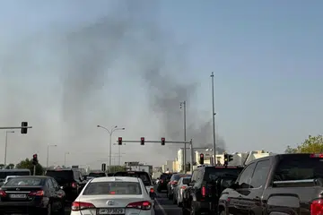 Kepulan asap kelihatan di Doha pada 9 September selepas beberapa letupan kedengaran.