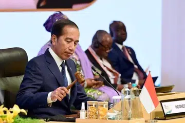 Presiden Joko Widodo semasa merasmikan Forum Indonesia-Afrika (IAF) Kedua pada September di Bali