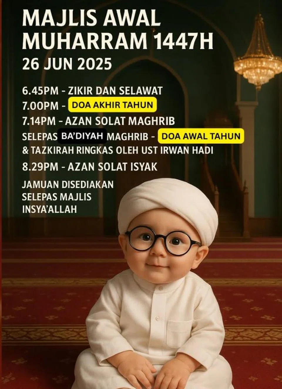 Sambutan awal Muharam di Masjid Al-Istighfar.