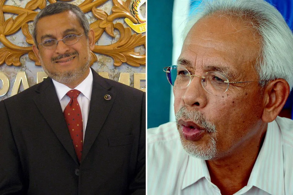BERTANDING DI LAIN NEGERI: Datuk Seri Shahrir (kanan) bertanding atas tiket Barisan Nasional (BN), akan cuba mengekalkan kemenangan di kerusi Parlimen Johor Bahru. Adiknya pula, Encik Khalid (kiri), yang merupakan Pengarah Komunikasi Amanah akan cuba mengekalkan kemenangannya di kerusi Parlimen Shah Alam. 