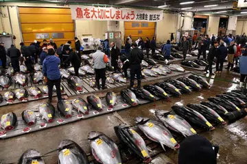 PINDAH: Pedagang akan menjual barang mereka buat kali terakhir di pasar Tsukiji pada 6 Oktober 2018.