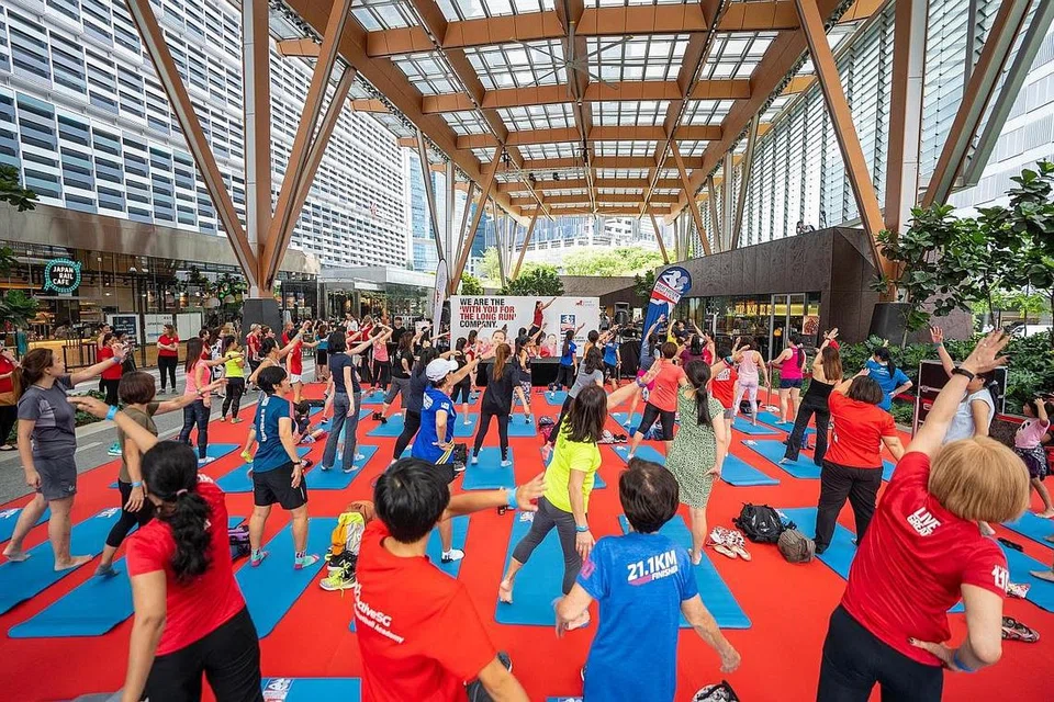 DEMI KESIHATAN: Pelancaran Larian Wanita Great Eastern 2019 (GEWR) membuktikan ramai peserta mengambil bahagian di Guoco Tower, dengan hampir 1,000 telah mendaftar untuk larian pada 3 November. - Foto LARIAN WANITA GREAT EASTERN 2019