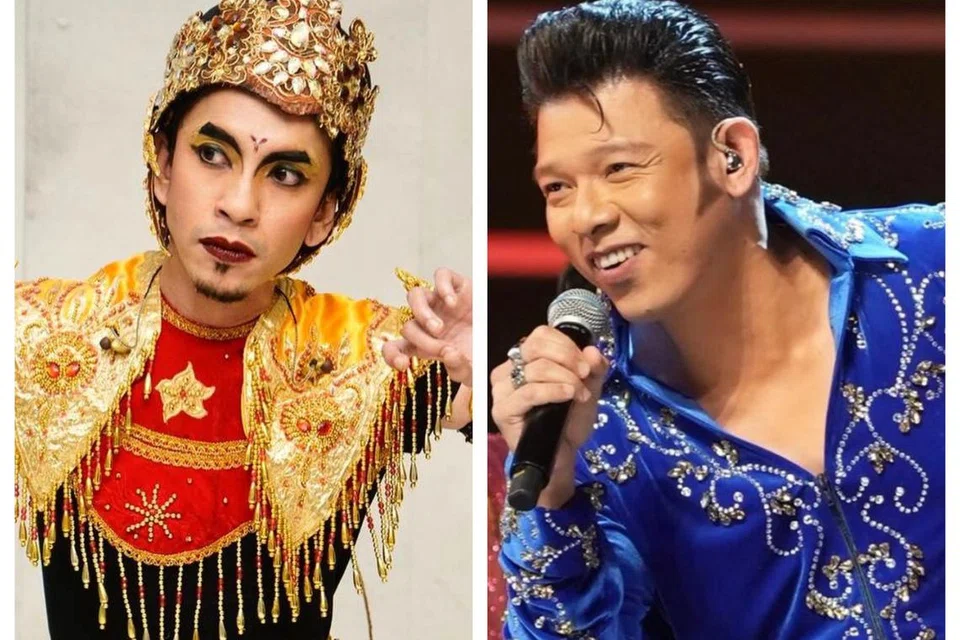 DUA JUARA KONSISTEN: Hetty Koes Endang memuji semangat Naqiu (kiri) yang suka bercerita dalam lagu serta Hady Mirza yang kaya vokal dan daya hiburnya.