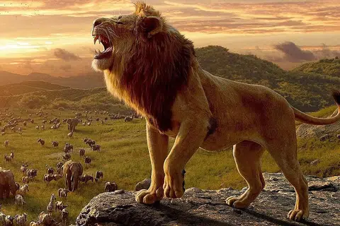 JERIH PAYAH RAJA RIMBA: Dalam filem animasi komputer fotorealistik, Simba menguasai belantara dalam satu perjuangan yang memerlukannya tangkas berbekalkan semangat setiakawan haiwan lain. - Foto DISNEY