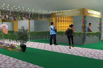 PENGALAMAN MENARIK: Bazar Hari Raya di Geylang Serai akan direka menjadi zon beli-belah di taman mekar. Ia bertujuan mengembalikan suasana perayaan bazar Ramadan yang lalu dengan warna dan elemen reka bentuk bunga. - Foto WISMA GEYLANG SERAI