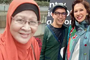 BIMBANG SEORANG IBU: Norlia Ghani (kiri) berharap anaknya Rusdi Ramli (tengah) dan menantunya Sharon Paul akan fikir masak-masak sebelum mengambil keputusan bercerai.