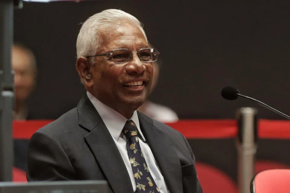 ENCIK S. DHANABALAN: Saran diadakan dua Pilihan Raya Presiden bagi tempoh enam tahun. - Foto THE STRAITS TIMES