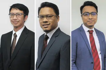PELANTIKAN BARU: AMP telah melantik tiga Pengarah Tambahan - (dari kiri) Encik Fathurrahman, Encik Khairulnizam dan Encik Muhammad Tarmizi - menyertai lembaga pengarahnya.