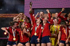 JUARA: Sepanyol memenangi Piala Dunia Wanita pertama mereka selepas mengalahkan England 1-0 dalam final di Stadium Australia pada Ahad.