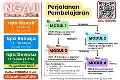 Pendaftaran kelas mengaji di Masjid Al-Khair bagi golongan dewasa sudah dibuka.