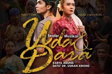 Poster ‘Teater Muzikal Uda & Dara – Karya Agung Dato’ Dr Usman Awang’, anjuran Jabatan Kebudayaan dan Kesenian Negara (JKKN) Malaysia berlangsung pada 25 Disember, di Padang Akasia, Angsana Mall, Johor Bahru.