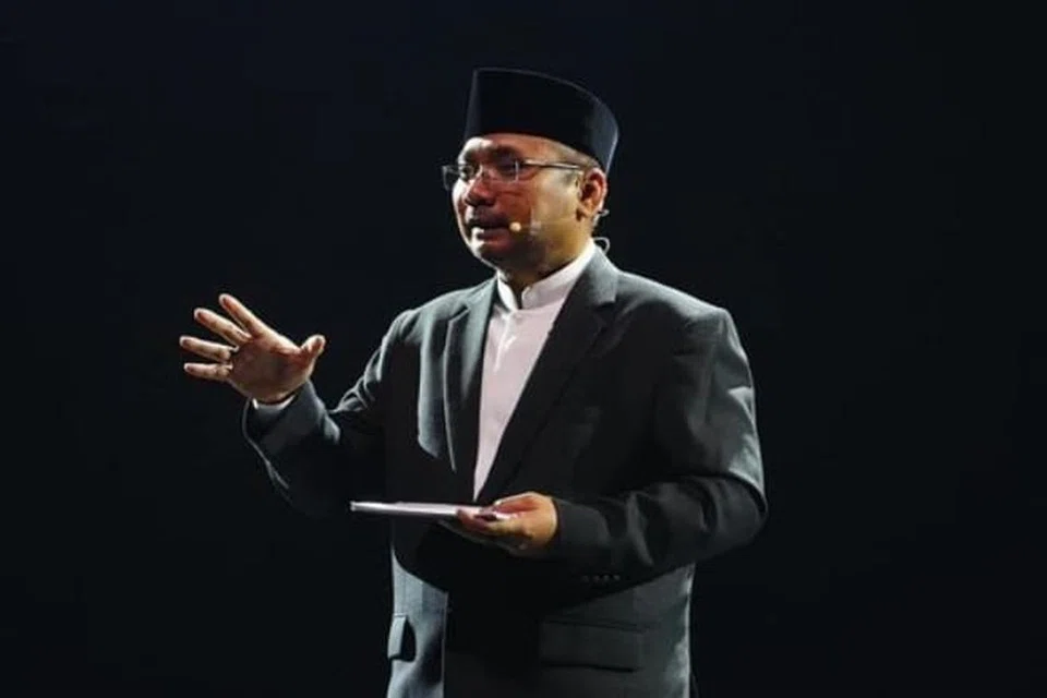 Menteri Agama, Encik Yaqut Cholil Qoumas, ketika menyampaikan pencapaian Kementerian Agama Indonesia dalam empat tahun terakhir di majlis Hari Santri Nasional pada 10 Oktober.