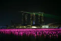 Kawasan Marina Bay semasa acara Kira Detik 2016 Singapura Marina Bay pada 31 Dis 2015.