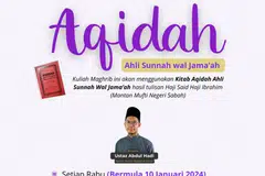 Imam Kanan Masjid Al-Khair, Ustaz Abdul Hadi Jamil, akan menghuraikan kepercayaan ahli sunah wal-jamaah serta keistimewaannya dalam kuliah maghrib di Masjid Al-Khair.