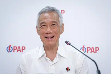 Menteri Kanan, Encik Lee Hsien Loong, di sidang media di cawangan Parti Tindakan Rakyat (PAP) di Teck Ghee pada 19 April.