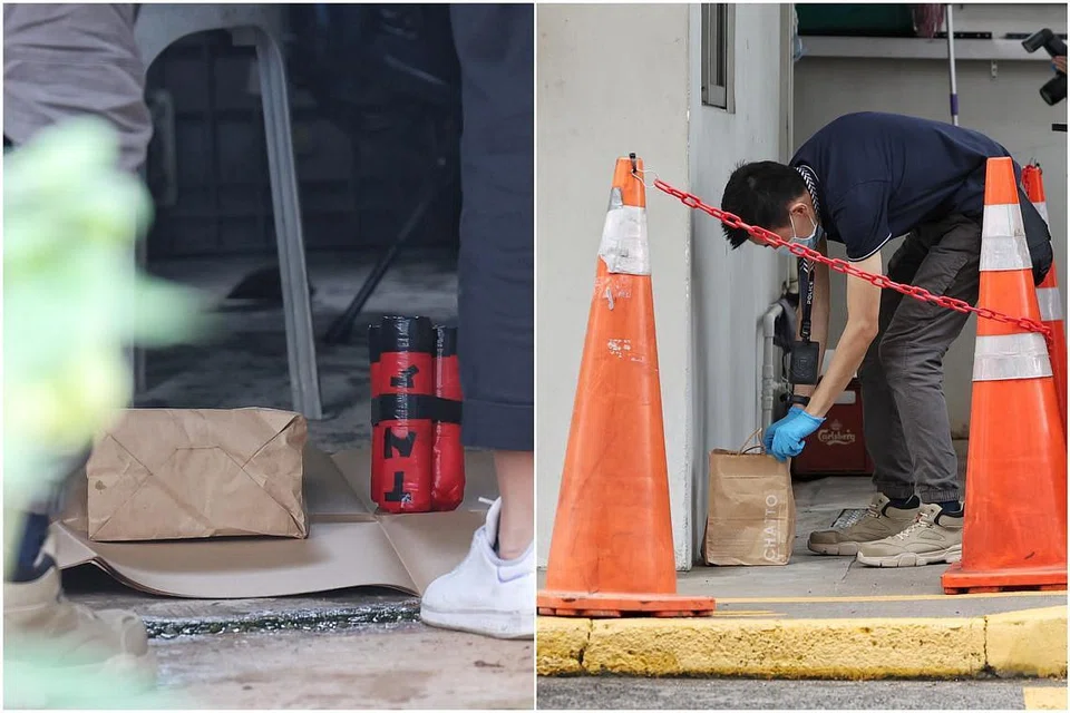 Akibat Durendran Vicknesh Venkatraman (gambar kiri) terlupa menghapuskan satu bom palsu, 100 orang dipindahkan atau dilarang masuk ke Sing Industrial Complex di Taman Perindustrian Ang Mo Kio 2 sekitar 90 minit pada 5 Januari.