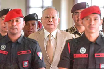 Bekas perdana menteri Malaysia, Najib Razak, sedang menjalani humkuman penjara bagi kesalahan pecah amanah, salah guna kedudukan dan pengubahan wang haram dana milik SRC International Sdn Bhd, sebuah anak syarikat dana pelaburan negara, 1Malaysia Development Berhad (1MDB). Beliau juga dihukum denda.
