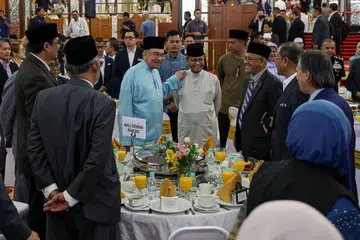 Perdana Menteri Malaysia, Datuk Seri Anwar Ibrahim, menghadiri Majlis Ramah Mesra di Dewan Bankuet, Bangunan Parlimen pada 5 Mac.