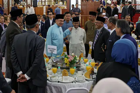 Perdana Menteri Malaysia, Datuk Seri Anwar Ibrahim, menghadiri Majlis Ramah Mesra di Dewan Bankuet, Bangunan Parlimen pada 5 Mac.