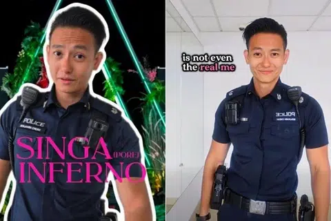 GURAUAN DENGAN PESANAN: Penolong Superintenden Polis Benjamin Cheah telah mencuri hati netizen dalam video anti-penipuan yang tular.