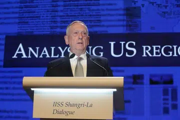Setiausaha Pertahanan Amerika Syarikat Encik Mattis berucap di Dialog Shangri La pada 2 Jun.