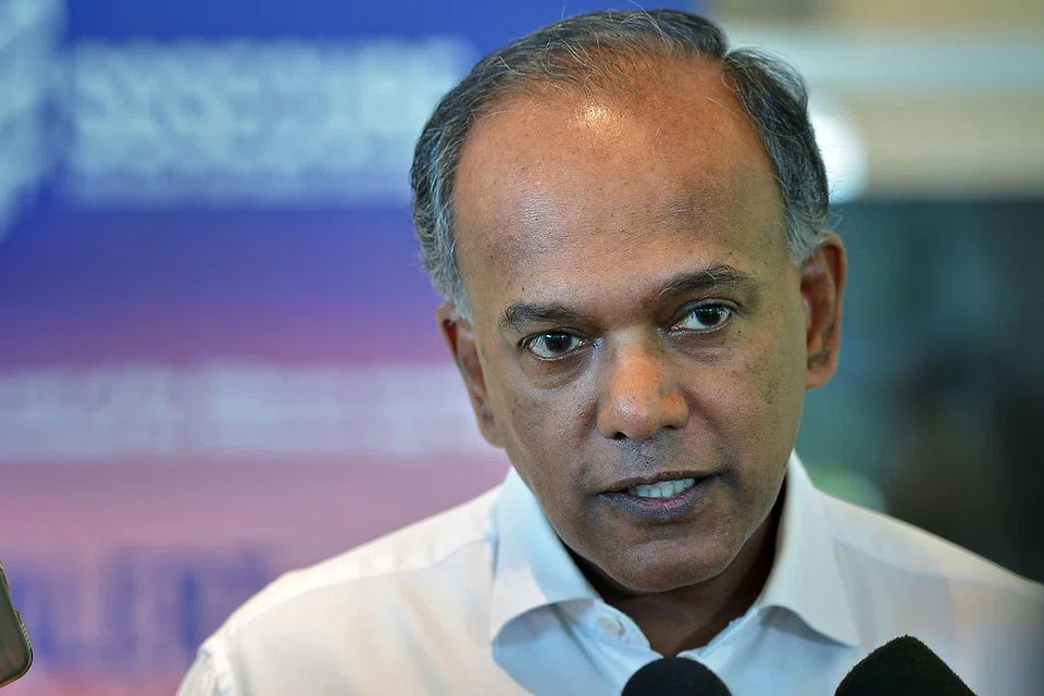 ENCIK K. SHANMUGAM: Menekankan pentingnya latihan bagi pegawai Home Team bagi menghadapi pelbagai cabaran dalam landskap operasi masa kini. - Foto fail