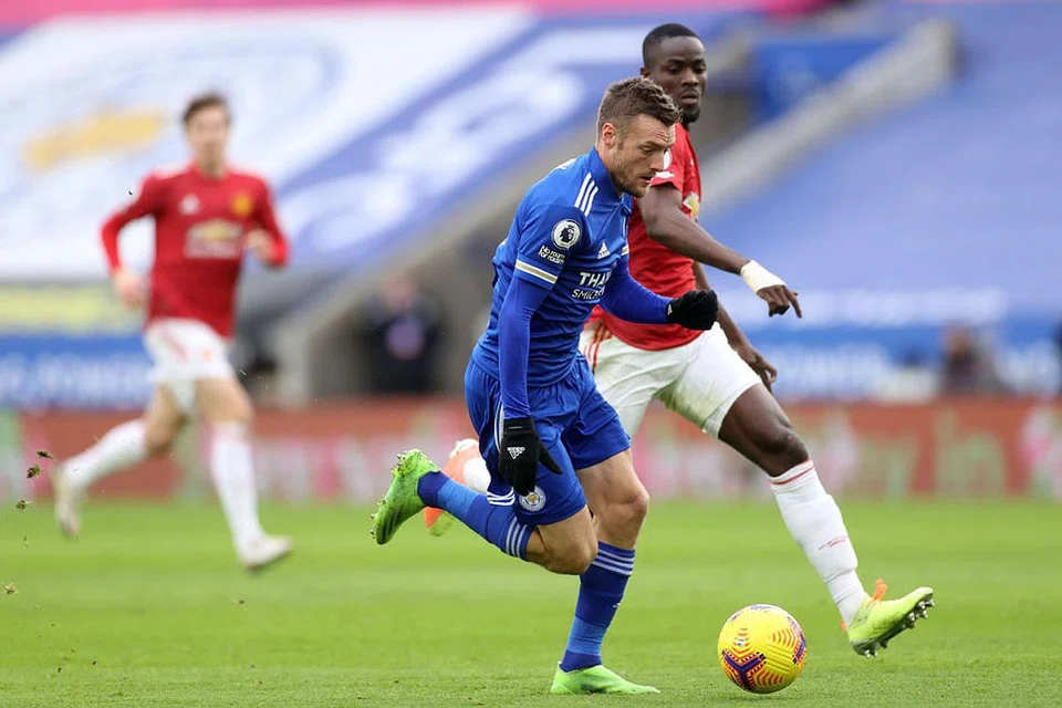 PEMAIN HARAPAN: Penyerang Leicester City, Jamie Vardy sekali lagi menjadi antara pemain tunggak dan harapan pasukan. - Foto AFP
