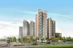 PROJEK SERS: Gambaran artis blok perumahan di Ang Mo Kio Drive yang akan dibina sebagai ganti bagi empat blok HDB di Ang Mo Kio Avenue 3 yang dipilih untuk menjalani Sers. - Foto HDB