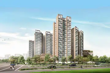 PROJEK SERS: Gambaran artis blok perumahan di Ang Mo Kio Drive yang akan dibina sebagai ganti bagi empat blok HDB di Ang Mo Kio Avenue 3 yang dipilih untuk menjalani Sers. - Foto HDB