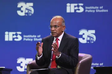SENSITIF KAUM: Menteri Ehwal Dalam Negeri merangkap Undang-Undang, Encik K. Shanmugam, ketika menjawab soalan yang dikemukakan semasa perbincangan panel di Persidangan Ulang Tahun ke-35 Institut Pengajian Dasar (IPS) pada Isnin.