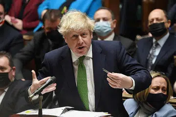 MOHON MAAF: Encik Johnson memohon maaf kepada Parlimen minggu lalu, dengan mengatakan bahawa beliau mengandaikan pesta itu sebagai acara kerja dan hanya menghadirinya selama 25 minit untuk mengucapkan terima kasih kepada kakitangan. - Foto REUTERS