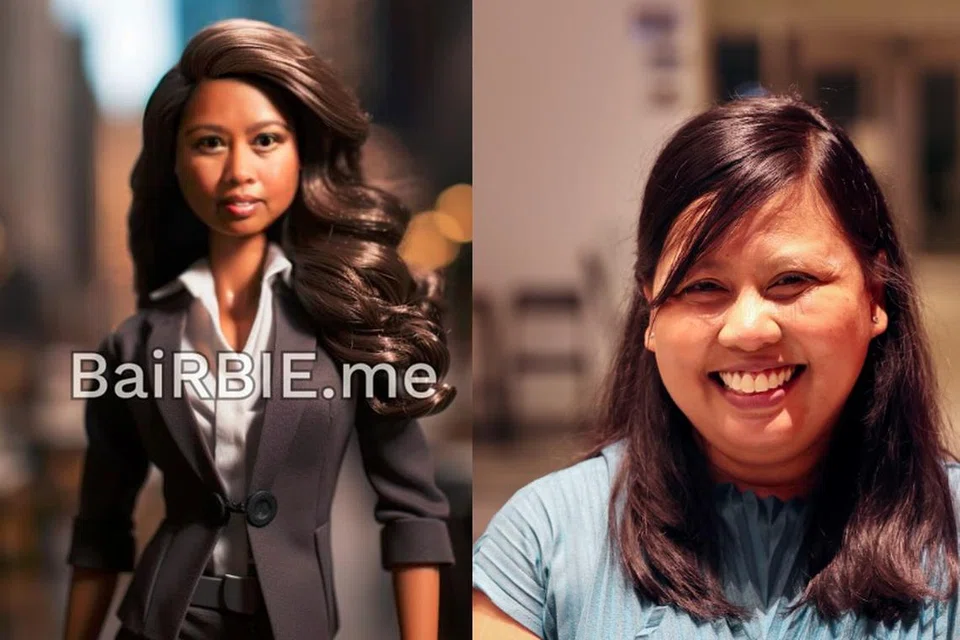 BARBIE SERIUS: Cik Mariam Jaafar telah memuat naik gambar versi ‘Barbie’ beliau di Facebook.