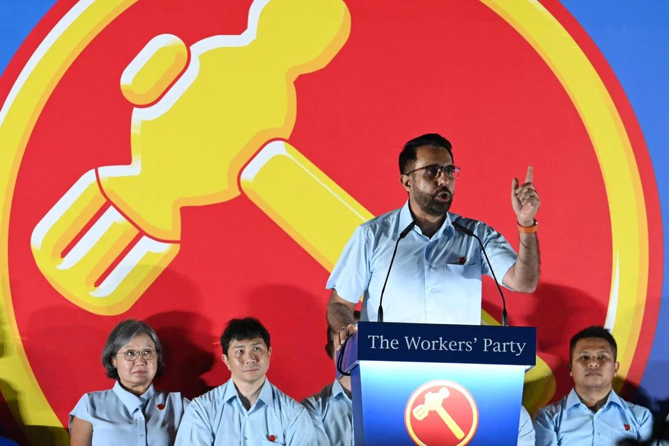 Setiausaha Agung Parti Pekerja, Encik Pritam Singh memberi ucapan terakhir di rapat Parti Pekerja di Anchorvale pada 24 April.