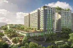 Lakaran artis Woodleigh Village, yang akan menempatkan Pusat Penjaja Woodleigh Village.