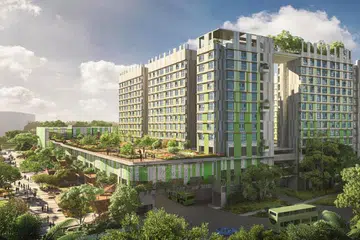 Lakaran artis Woodleigh Village, yang akan menempatkan Pusat Penjaja Woodleigh Village.
