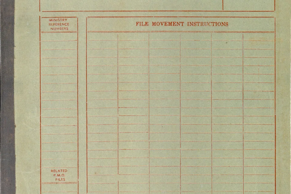 Muka depan fail Albatross, yang mengandungi butiran rundingan dan perbincangan yang membawa kepada perpisahan Singapura dari Malaysia pada Ogos 1965. 