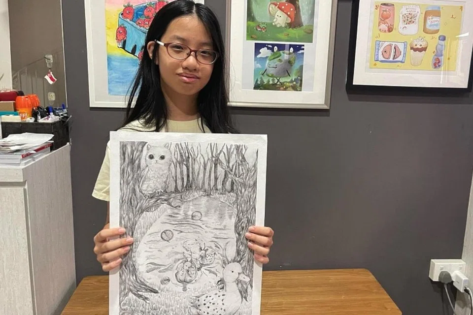 Rachel Ooi, 12 tahun, telah menerima tawaran dari Sekolah Seni Singapura (Sota) setelah membuat permohonan melalui DSA. 