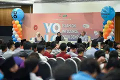 WACANA DIHADIRI 800 BELIA: (Dari kiri) Ustazah Siti Ruquiyah sebagai moderator, Ustazah Lina Sakina, Ustaz Muhammad Abu Sufian dan Encik Shafiee Razali. - Foto MUIS