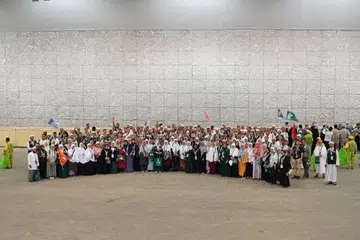 Sesi penerangan orientasi ke tapak melontar, merangkumi maklumat tentang arah perjalanan, kemudahan yang tersedia dan tatacara melontar agar jemaah lebih bersedia. 