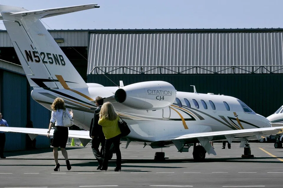 NAHAS UDARA: Sebuah pesawat Cessna C550, serupa gambar ini, terhempas dekat Los Angeles dan menyebabkan enam orang maut.