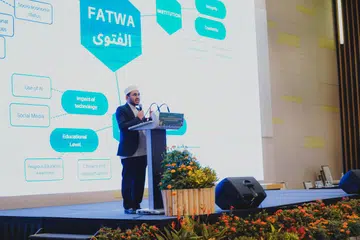 Mufti Dr Nazirudin Mohd Nasir menyampaikan ucapan semasa Persidangan Fatwa dalam Masyarakat Kontemporari yang diadakan selama dua hari di Hotel Park Royal on Beach Road pada 2 dan 3 Februari. 