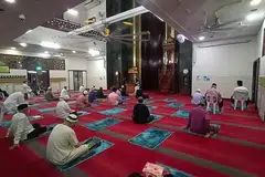 BAKAL DIUBAH SUAI: Dewan solat utama, mihrab dan mimbar merupakan antara yang akan diubah elok apabila Masjid Hasanah melalui kerja-kerja naik taraf pada suku ketiga 2022. - Foto MASJID HASANAH