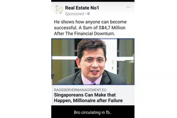 TIADA KAITAN: Tangkap layar di media sosial yang kaitkan Zack Zainal dengan iklan cepat kaya, dengan Zack tegas berkata beliau tiada kaitan dengan laman web itu. - FACEBOOK ZACK ZAINAL