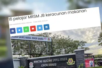 Seramai 16 pelajar Maktab Rendah Sains Mara (MRSM) di Johor Bahru dilaporkan mengalami keracunan makanan sejak 3 Mei.