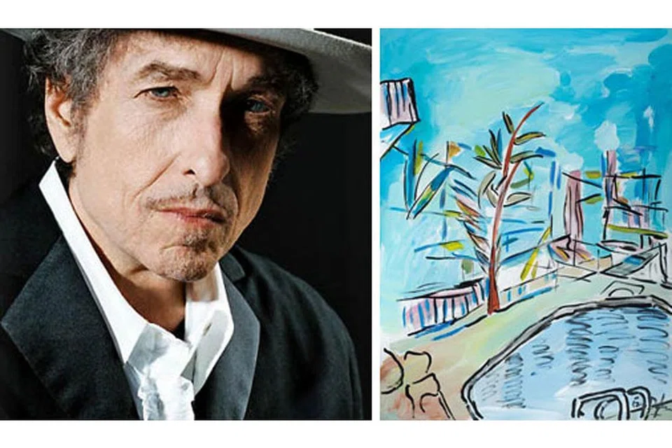 BOB DYLAN: Spontan melukis mengikut 'mood' dan sekitaran. - Foto INSTAGRAM ARTARAMA
