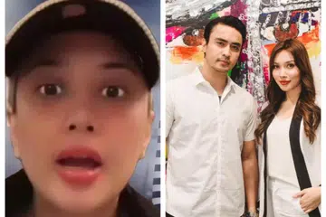 TIBA-TIBA NAIK ANGIN: Fathia Latiff (kiri) tiba-tiba bingit apabila warganet di TikTok menyatakan wajah Zahirah MacWilson (kanan) lebih cantik daripadanya.