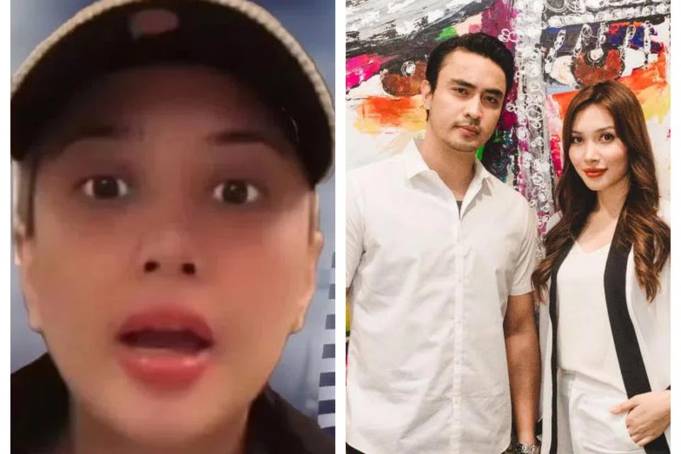 TIBA-TIBA NAIK ANGIN: Fathia Latiff (kiri) tiba-tiba bingit apabila warganet di TikTok menyatakan wajah Zahirah MacWilson (kanan) lebih cantik daripadanya.
