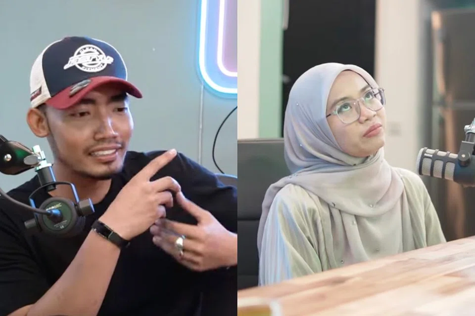 BIKIN RAMAI MARAH: Nama pempengaruh TikTok, Abang Tesla (kiri) menjadi tular sejak beberapa minggu lalu apabila beliau memuatnaikkan video dirinya memujuk isterinya, Nurmajdina Jamari (kanan), yang sebak mendapat tahu berita beliau bakal bernikah lagi. 