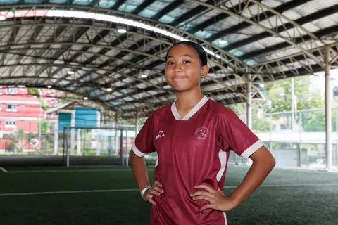 Alma Iffah Rizqah Ahmad Farid, merupakan antara pemain pertama menyertai kategori U14 di acara Ultimate Showdown Football Tournament.